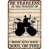 Drum Set - Vintage Metal Signs(12*16Inch) - Music