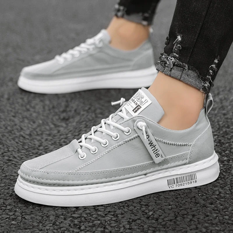 Nine o'clock Spring New Men's Canvas Shoes Trend Lace-up Male Flats Footwear All-match Casual Sneaker Comfortable Wear-resisting