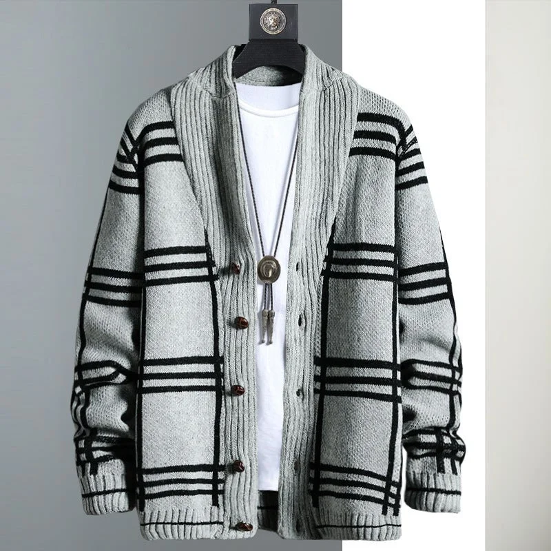 Striped Hip Hop Sweater Coat