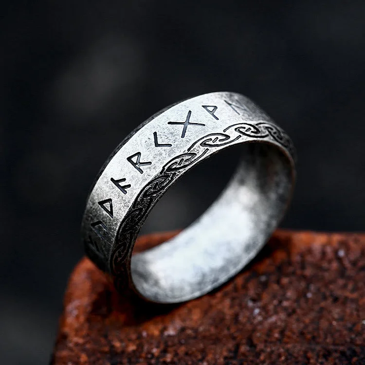 Coutureaura Viking Rune Stainless Steel Ring