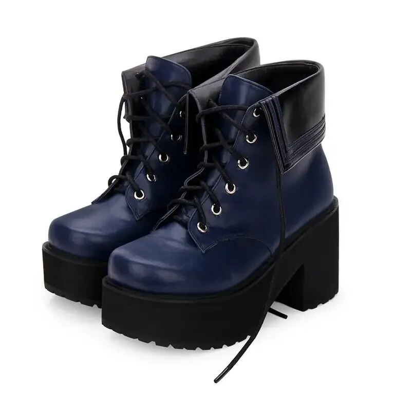 VCshoesMori Girl Lady Lolita Punk Ankle Boots Woman High Heels Pumps Women Princess Dress Party Shoes 35-40