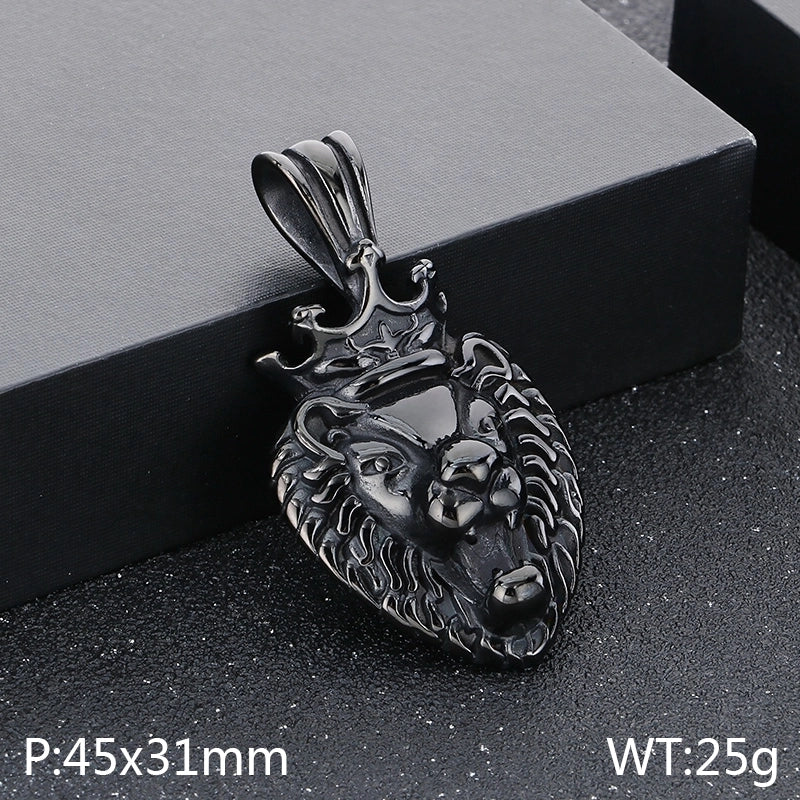 1 Piece 304 Stainless Steel 18K Gold Plated Lion’s Head Pendant