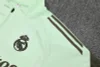 Kids Kit Real Madrid 25-26 1/4 Zip Tracksuit Light Green Chandal