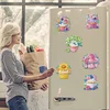 (US Local)6pcs Cake DIY Diamond Painting Fridge Magnets Craft Kit