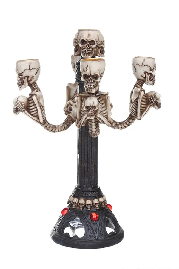 Skull Halloween Candle Holder-elleschic
