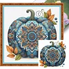 (US Only)Pumpkin Printed Cross Stitch Kit 40x40cm DIY 14CT Embroidery Craft Set Decor