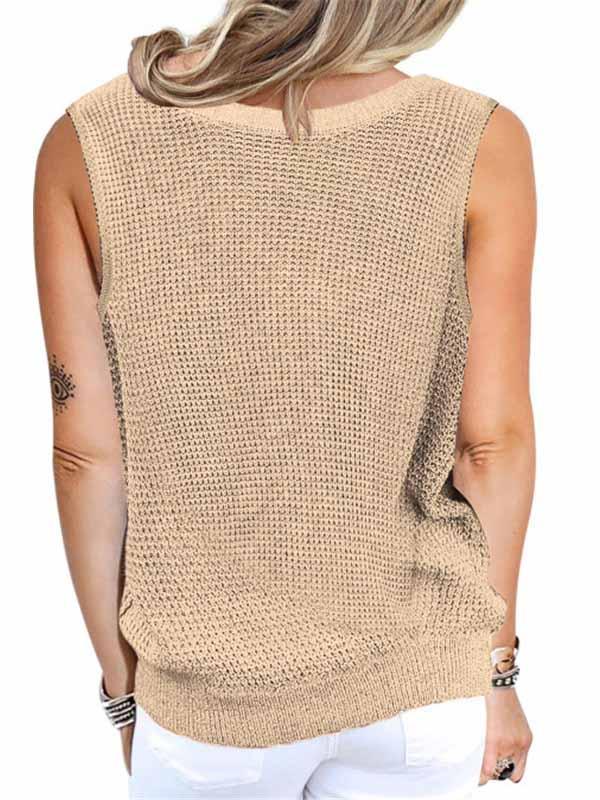 Women Half Sleeve V-neck Solid Color Dress