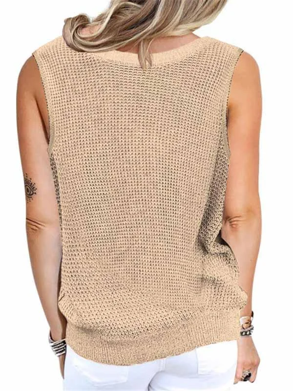 Women Half Sleeve V-neck Solid Color Dress