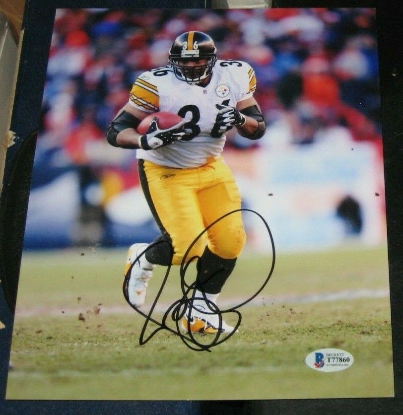 JEROME BUS BETTIS PITTSBURGH STEELERS SIGNED AUTOGRAPHED 8X10 Photo Poster painting BAS #T77860