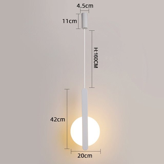 Modern Led Pendant Lights For Dinning Room Bedside Bar Home Deco Pendant Lamp Fixtures White/Black Color
