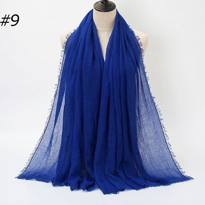 20 Pieces Fashion Solid Color Cotton Pashmina Scarves