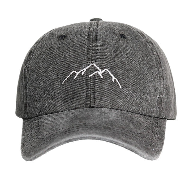 Baseball Cap Soft Top Men’s Women’s Embroidered Washed Old Outdoor Mountaineering Hat Spring And Summer Sports Hat