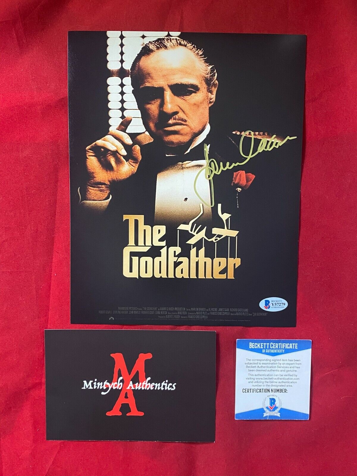 JAMES CAAN AUTOGRAPHED SIGNED 8x10 Photo Poster painting! THE GODFATHER! BECKETT COA! SONNY!