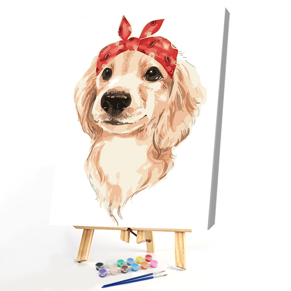 

40*50CM Paint By Numbers-Headband Dog, 501 Original