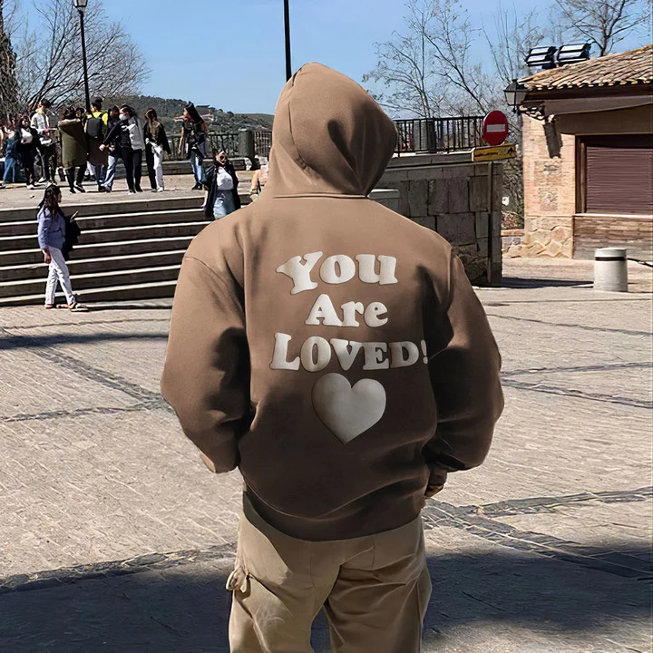 Men'S You Are Loved! Printed Hoodie