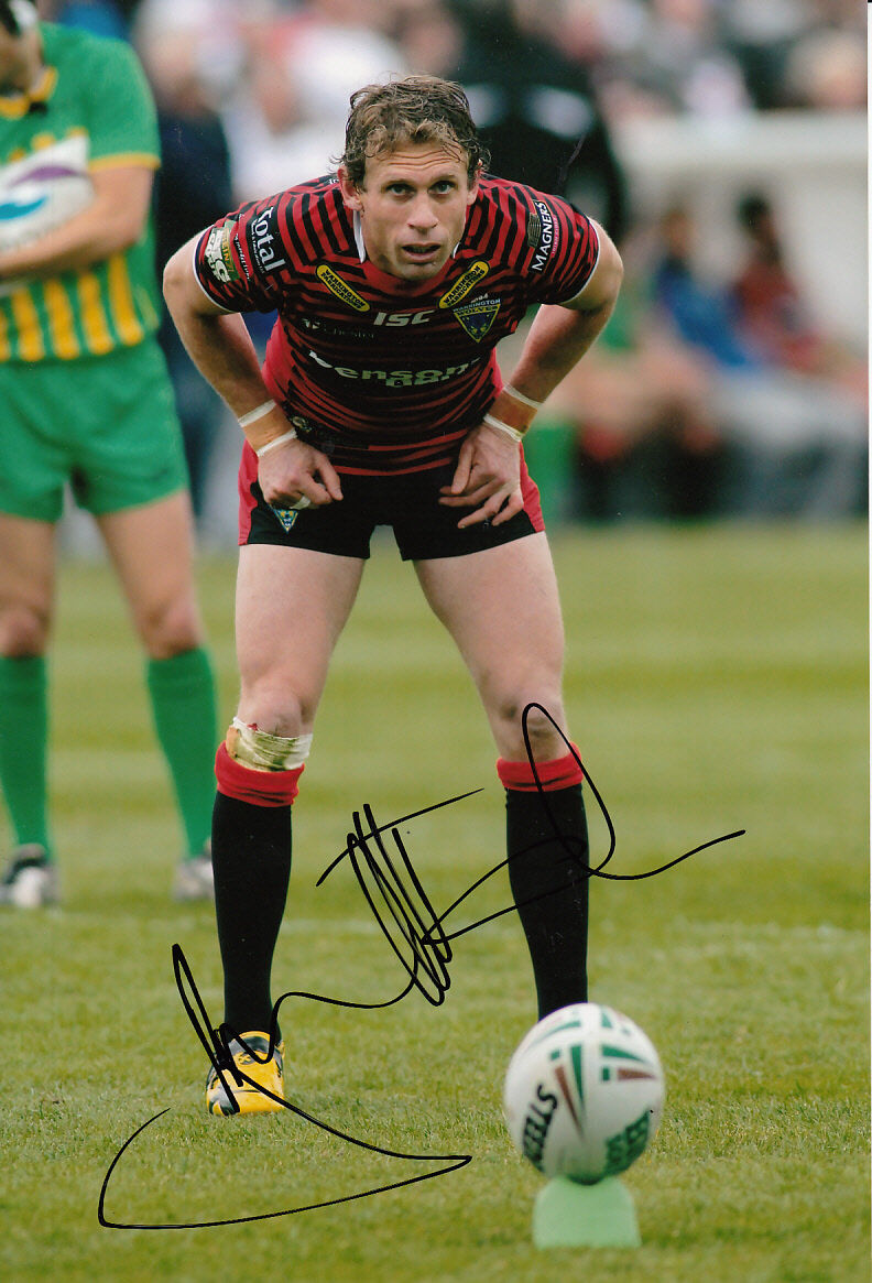 Warrington Wolves Hand Signed Brett Hodgson 12x8 Photo Poster painting 1.