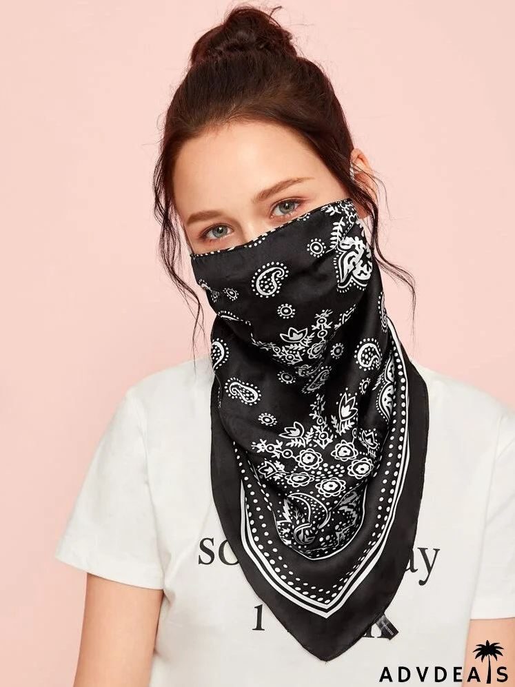 Paisley Pattern Sun Protection For The Face