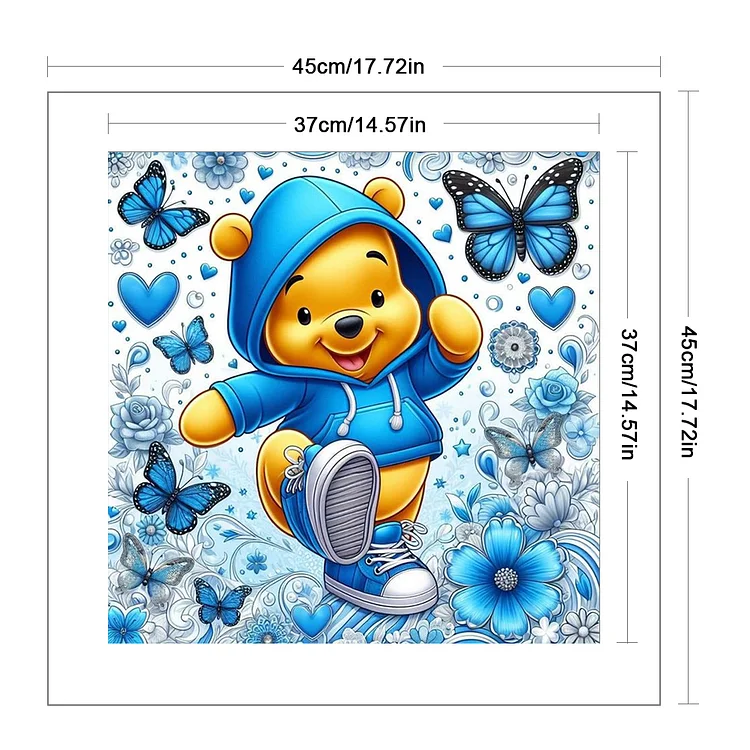pooh Huacan Brand】Disney Winnie The Pooh 11CT Stamped Cross