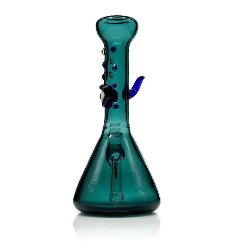 Small Beaker Green  Eagle Eyes Dib Rig Glass Smoking Water Pipe