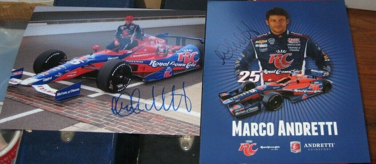 2 Marco Andretti Indianapolis 500 Racing SIGNED 8X10 Photo Poster paintings COA Autographed IZOD