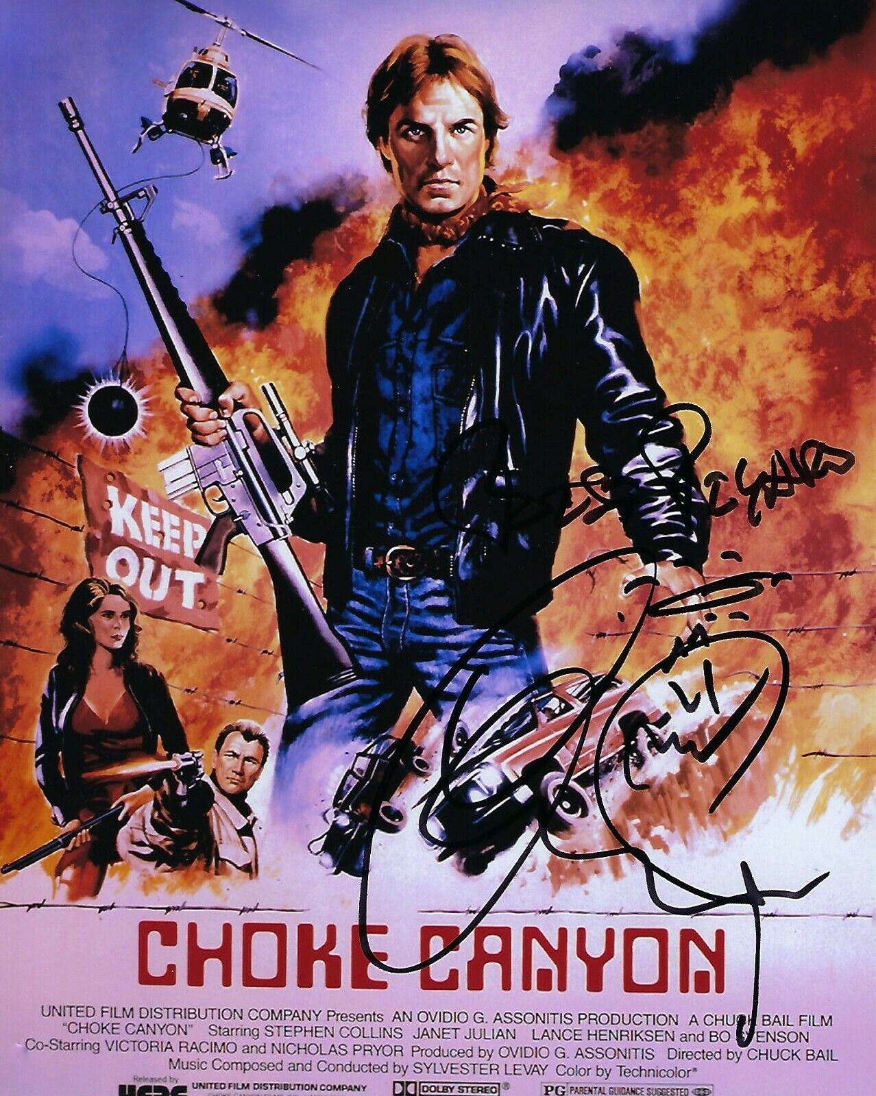 GFA Choke Canyon Movie * BO SVENSON * Signed 8x10 Photo Poster painting B6 COA