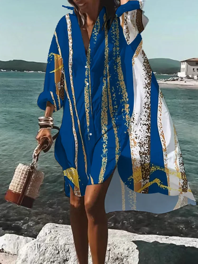 Uveng Popular Wear Loose Digital Printing Long Blouses