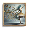 Blue Butterfly Ballerina Special Shaped 5D DIY Partial Drill Diamond Painting Kits 30x30cm Diamond Art Kit for Adults Home Decor