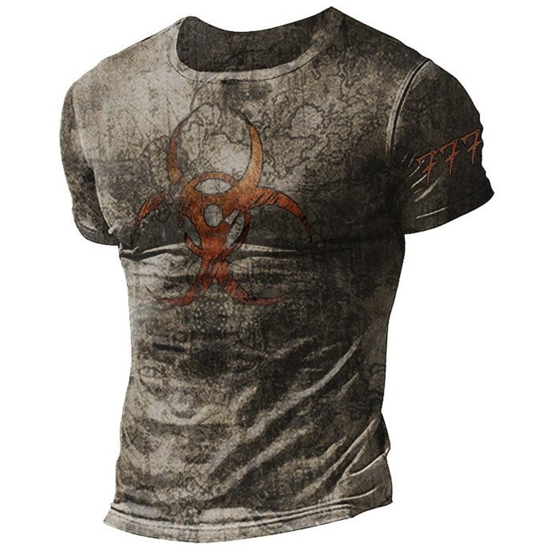 Men's Resident Evil Assassin Creed Printed Tactical Short Sleeve T-shirt