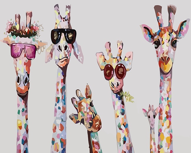 

Stylish Giraffes – Paint By Numbers - 40*50CM, 501 Original