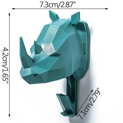 Plastic Creative Animal Head Key Holder Home Decoration Elephant Antlers Hang Hooks for Keys Bathroom Wall Hangers Coat Hook