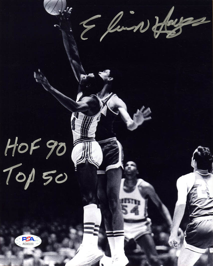 Elvin Hayes SIGNED 8x10 Photo Poster painting Game Of The Century Houston Cougars UCLA PSA/DNA