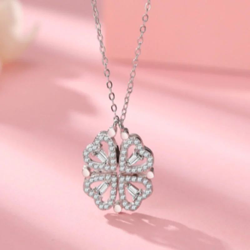 Four-Leaf Heart-shaped Necklace