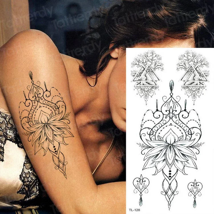 waterproof tattoo temporary sticker tattoo flower water transfer rose temporary tattoos on the body art girls bikini stickers