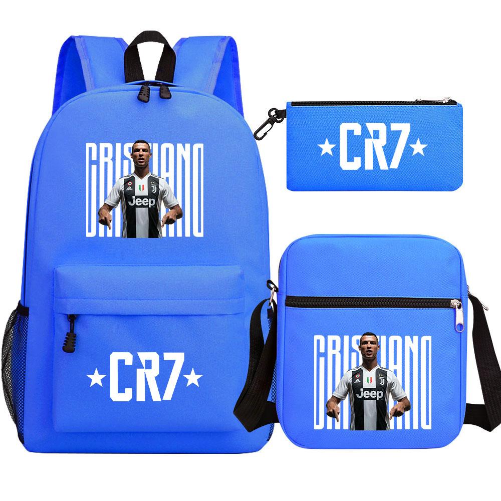 Mayoulove Cristiano Ronaldo Backpack Adjustable Size Stylish Design for School Use-Mayoulove