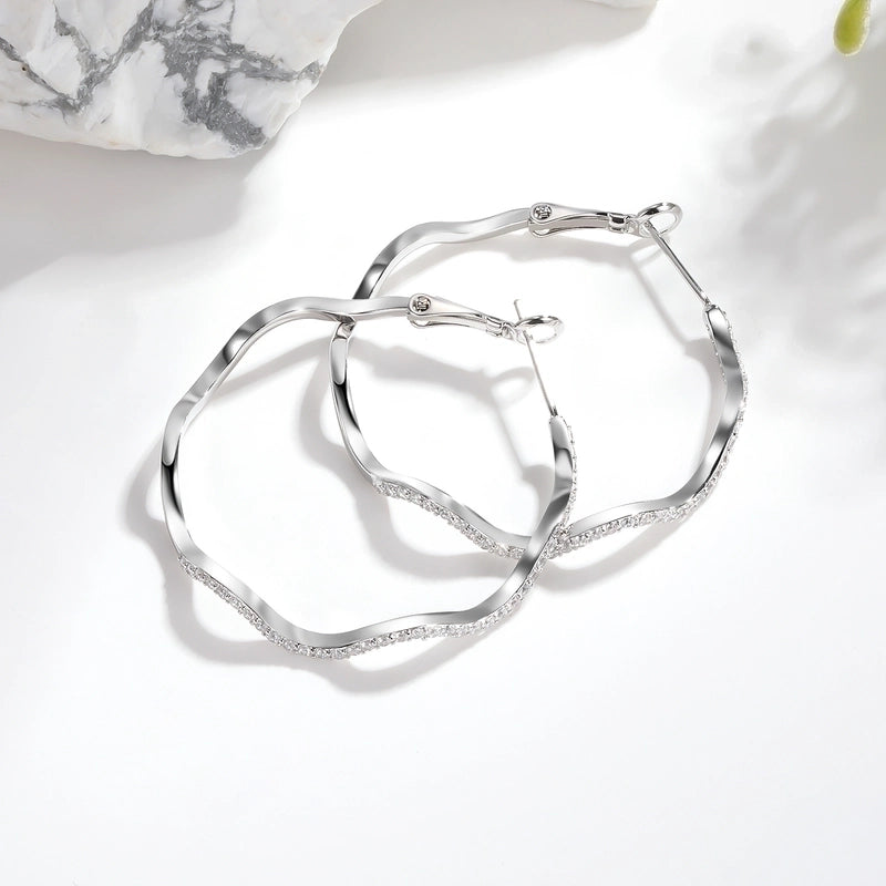 1 Pair Minimalist Round Copper 18K Gold Plated Hoop Earrings