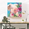 >SALE<Full Drill Diamond Painting Flower Pig Cross Stitch Home Decor Kits (CQ077)