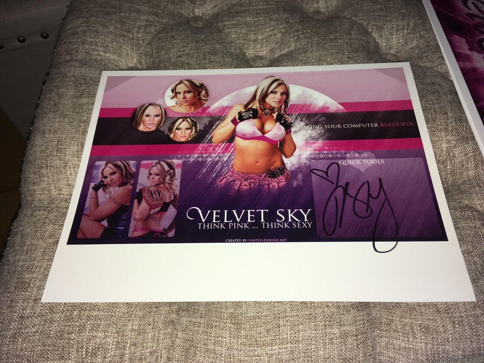 Velvet Sky TNA Wrestling Signed 8 1/2 x 11