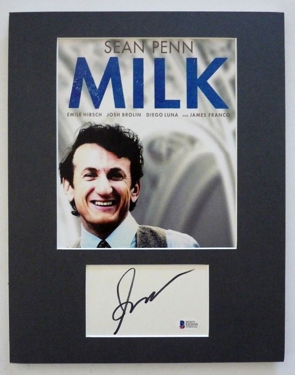 Sean Penn Signed Autographed 11x14 Matted Photo Poster painting Display MILK BAS Certified #2