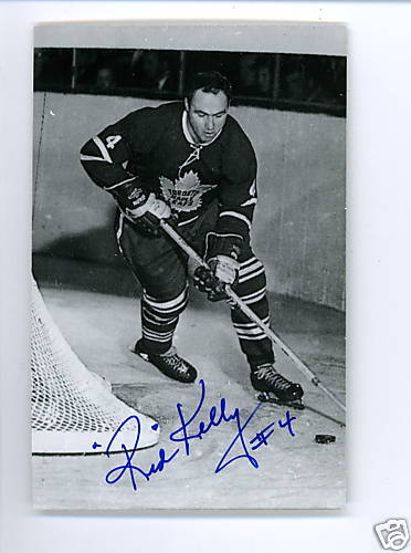 Red Kelly Maple Leafs Signed Autographed Postcard w JSA