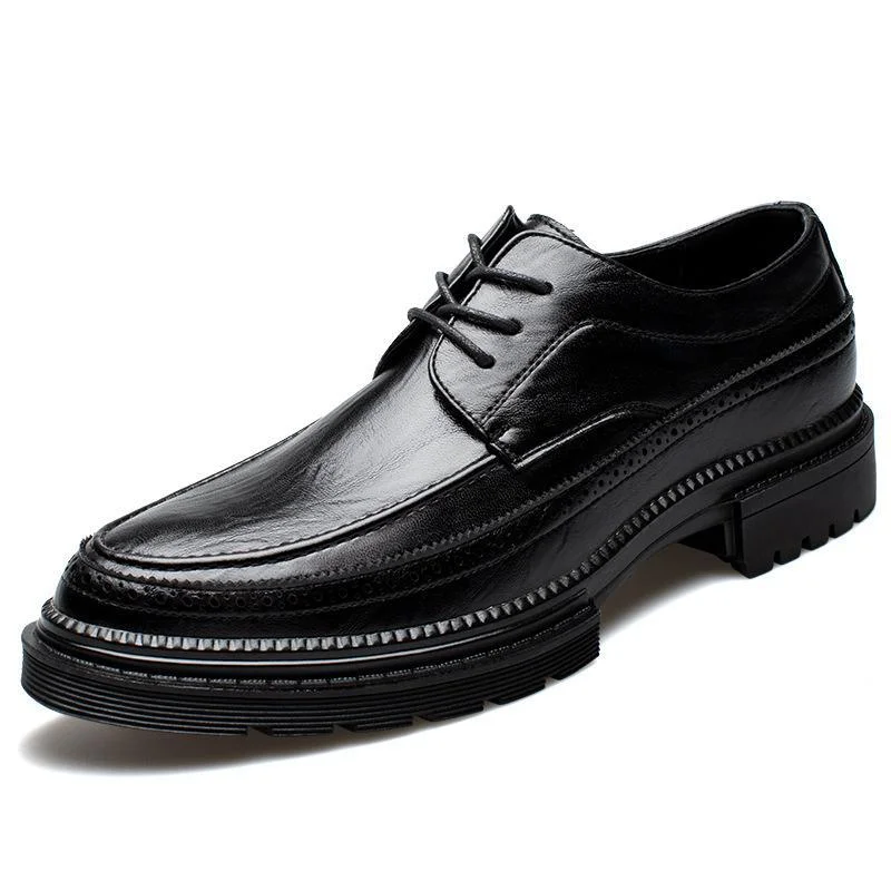 men's leather shoes, British retro casual shoes