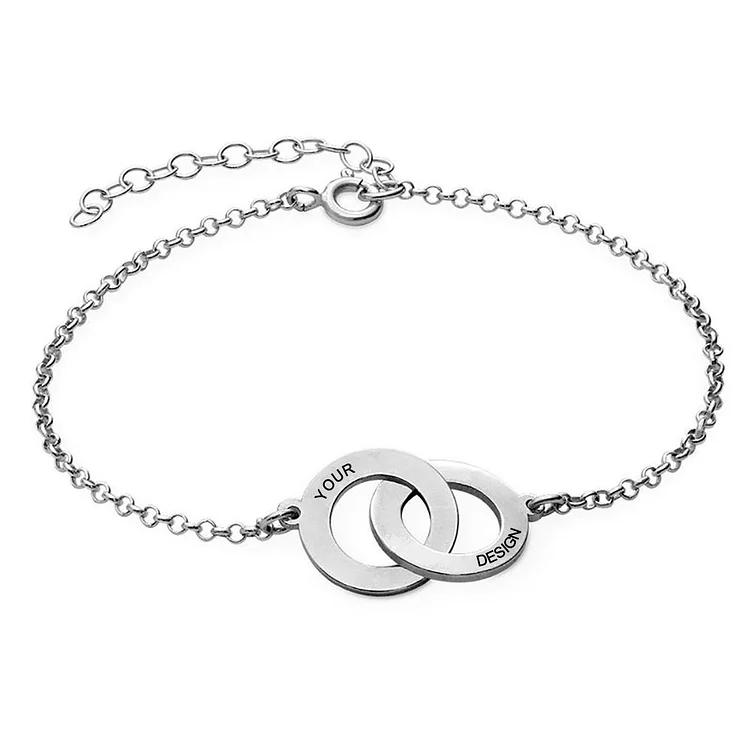 Personalized Design Double Disc Bracelet