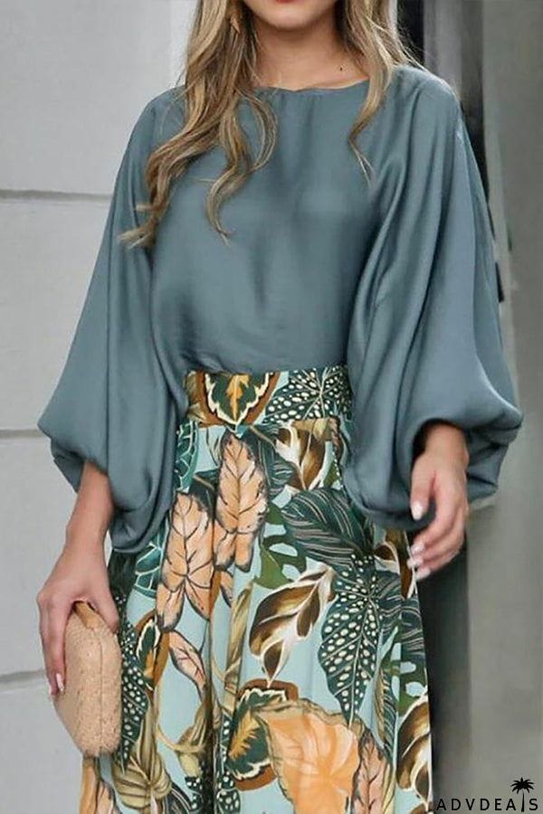 Casual Print Two Piece Set