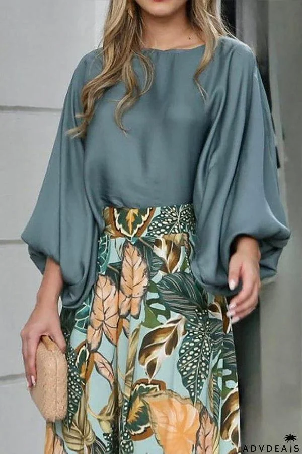 Casual Print Two Piece Set