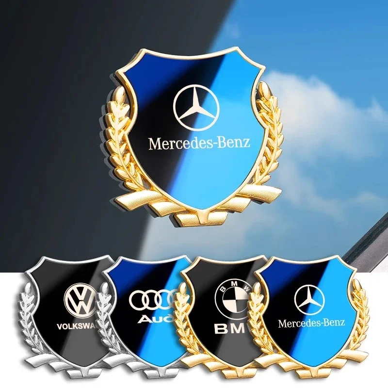 Car exterior modification rhinestone metal car emblem stickers（2PCS）