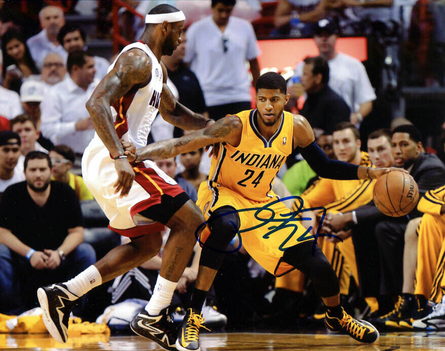 PAUL GEORGE SIGNED AUTOGRAPH 8X10 Photo Poster painting INDIANA PACERS