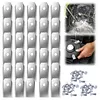 30Pcs For Segway Navimow Smart Lawnmower Replacement Blades With Screws Robotic Lawn Mower Blades 35x18x0.9MM Stainless Steel Lawnmowers Blade Kit Lawn Mower Accessories