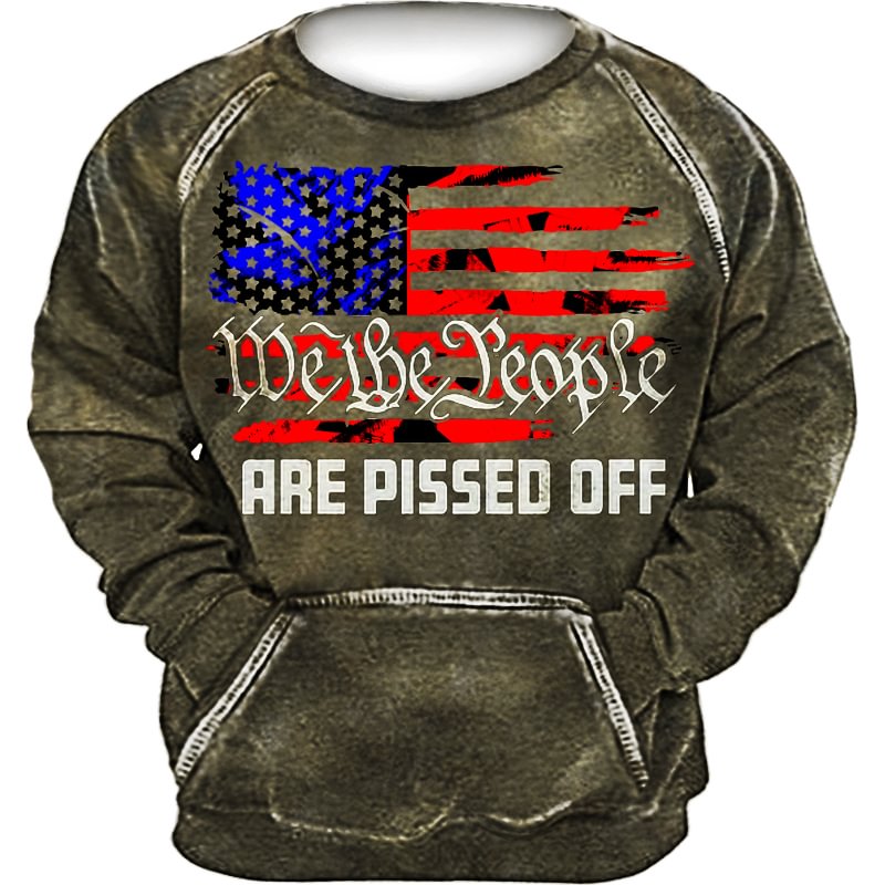 We The People Are Pissed Off Men's Outdoor Sweatshirt-Compassnice®