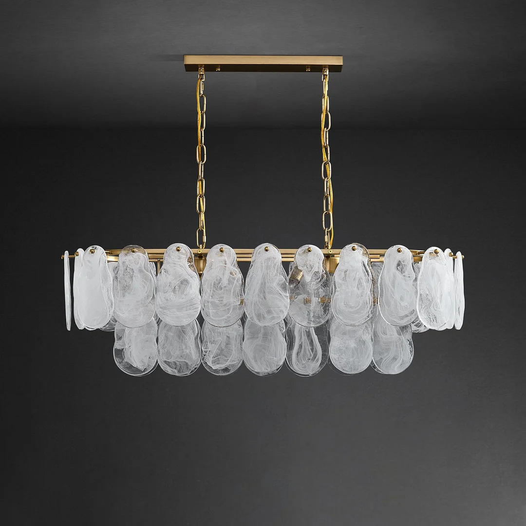 Modern Cloud & Mist Glass Shade Island Chandelier JOSENART Josenart