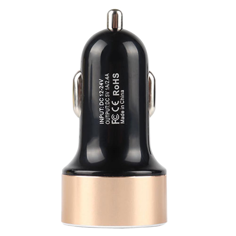 

Dual USB Car Charger Adapter 2.1A LED Voltage Current Display (Gold), 501 Original
