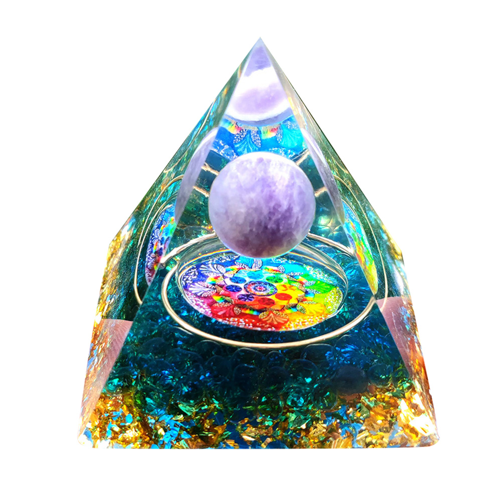 

5CM Crystal Orgone Pyramid Healing Energy Reiki Chakra, 501 Original